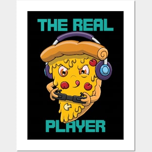 cool pizza gamer Posters and Art